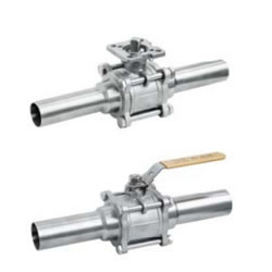 Three-Piece Welded Ball Valve With Extended Pipe